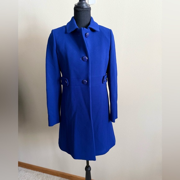J. Crew Jackets & Blazers - J.Crew Royal Blue Wool Coat Petite 4P Tailored Winter Coat